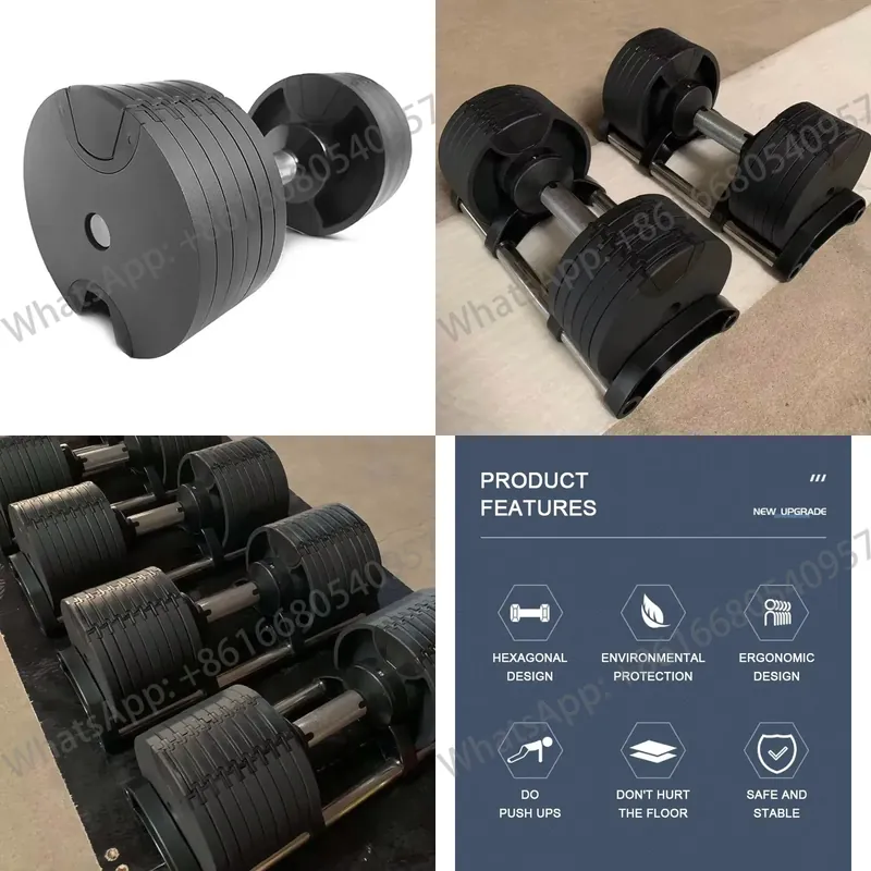 Dumbbell Set - Zestaw hantli 2.5-80KG, wysokiej jakości malowane