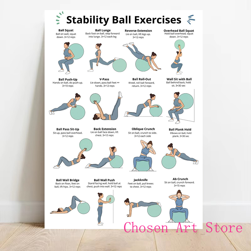 Plakat z harmonogramem ćwiczeń – Sports Equipment Poster recenzja i cena