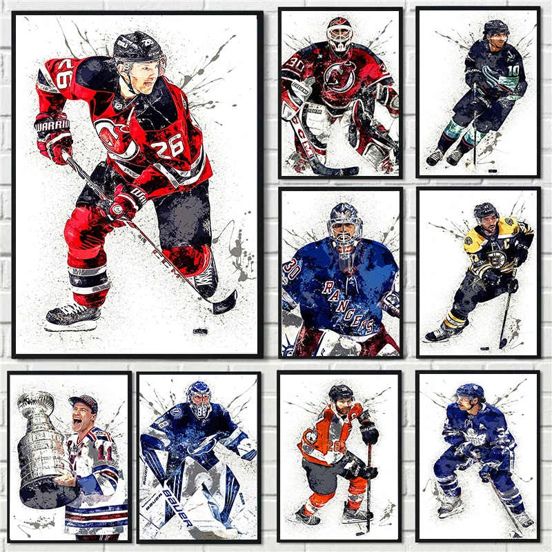 Abstract Ice Hockey Portrait S – Sports Equipment Poster recenzja i cena