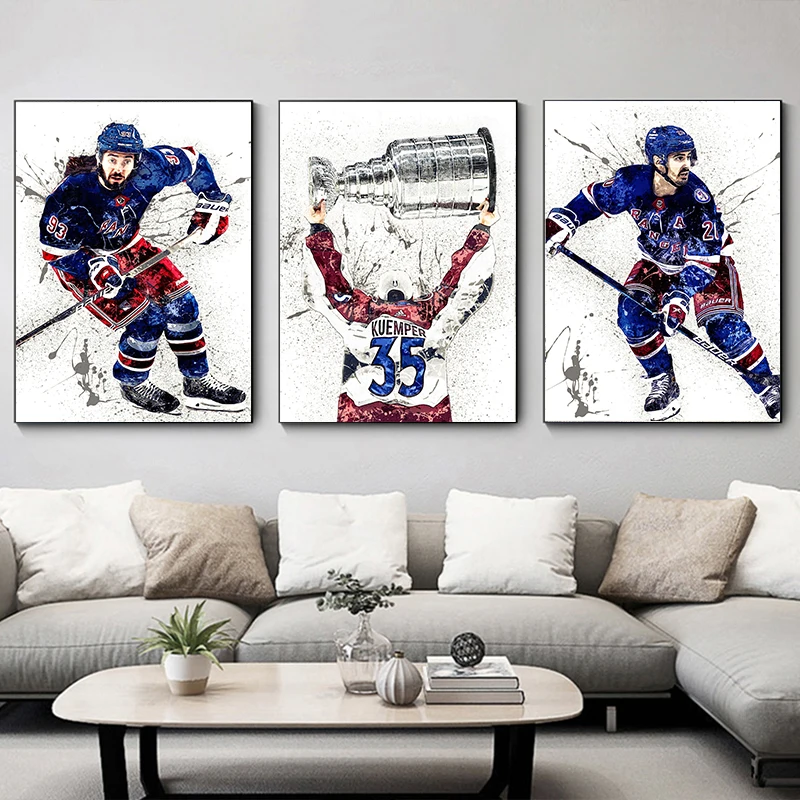 Abstract Ice Hockey Portrait S – Sports Equipment Poster recenzja i cena