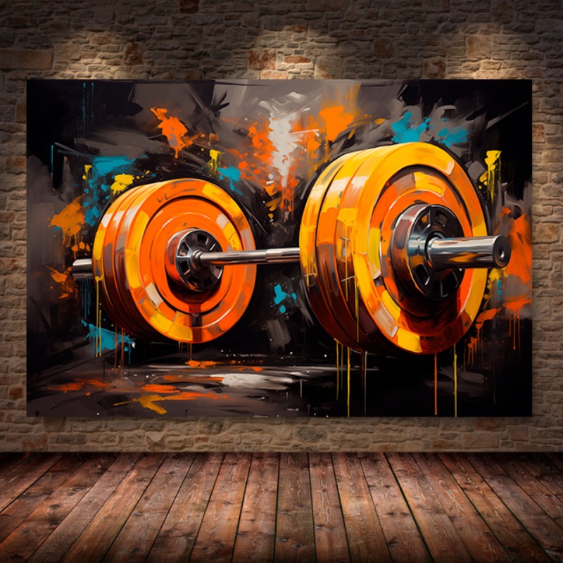 Sztanga Graffiti obraz na płót – Sports Equipment Poster recenzja i cena