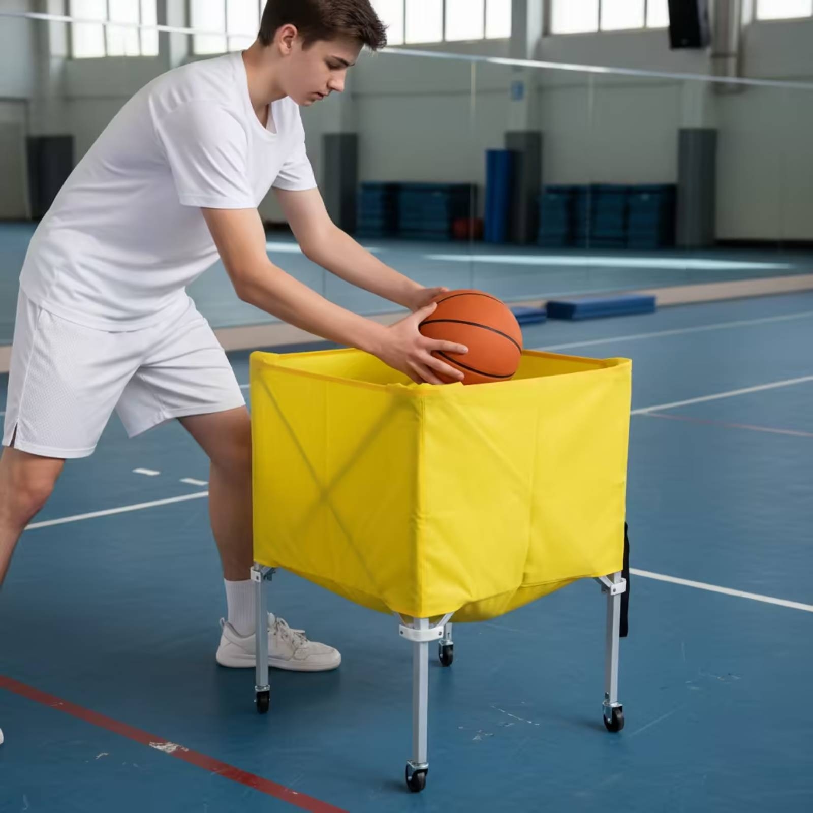 Składany wózek na piłki, lekki – Gym Ball recenzja i cena