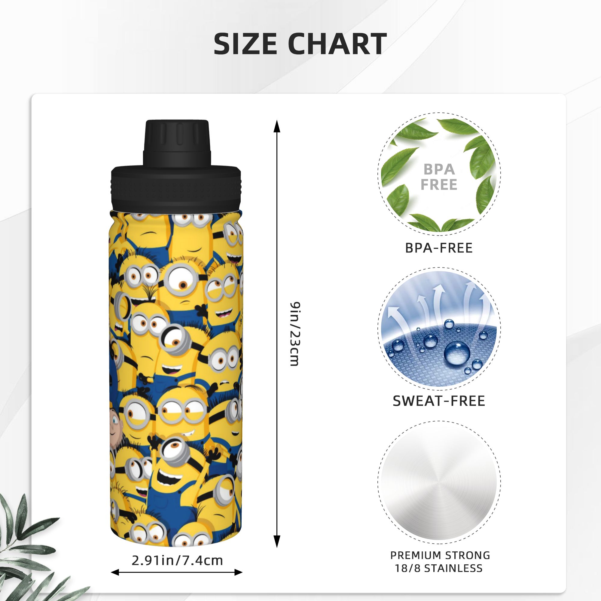 Kreskówkowe M-Miniony 18OZ Spo – Sports Water Bottle Insulated recenzja i cena